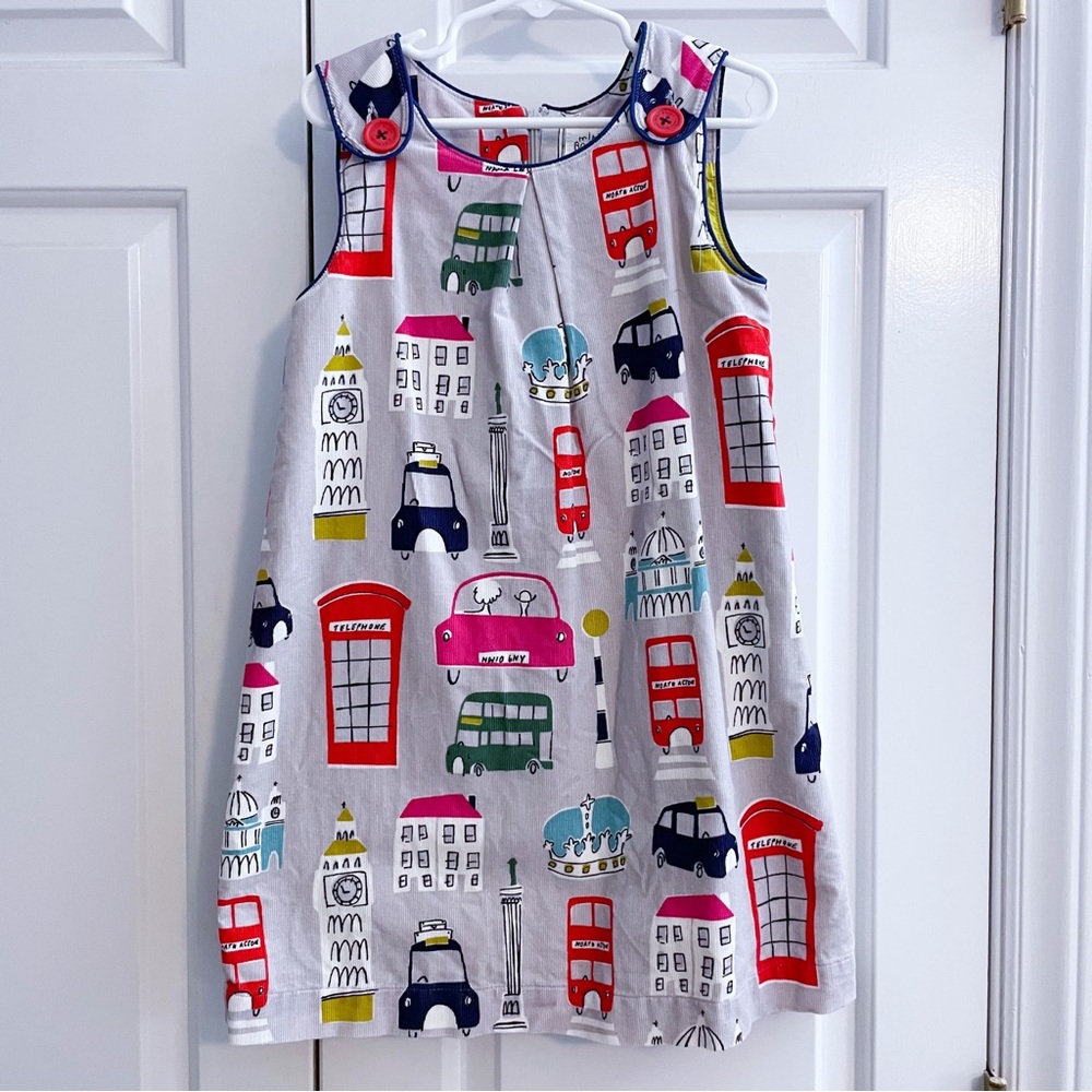 Mini Boden London Pinnie Dress, Size 5-6 Years